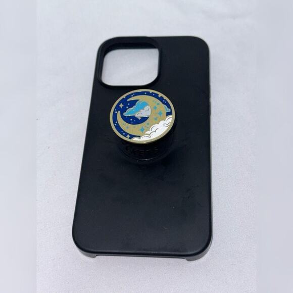 Black Phone Case with Moon Popsocket | Sz 15 Pro Max - Picture 4 of 4